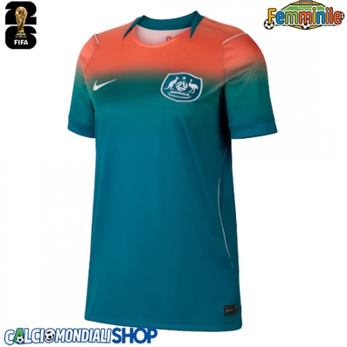 Maglie da calcio Australia Seconda Maglia Femminile Mondiali 2026  Manica Corta
